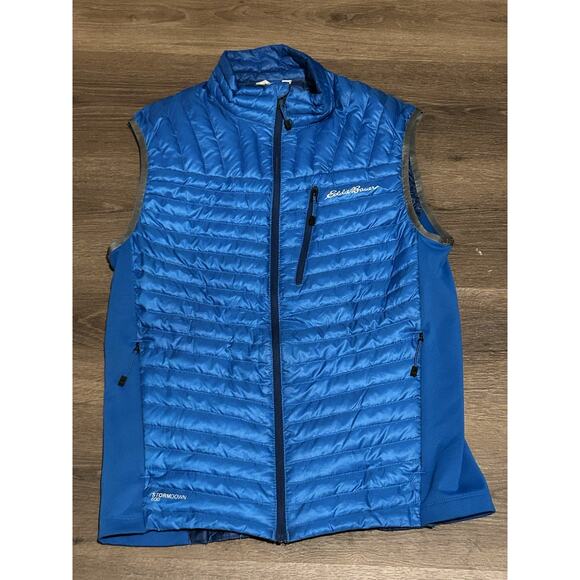 Eddie Bauer Other - Eddie Bauer Blue Storm Down 800 First Ascent Full Zip Men’s Vest Sz S Gorpcore